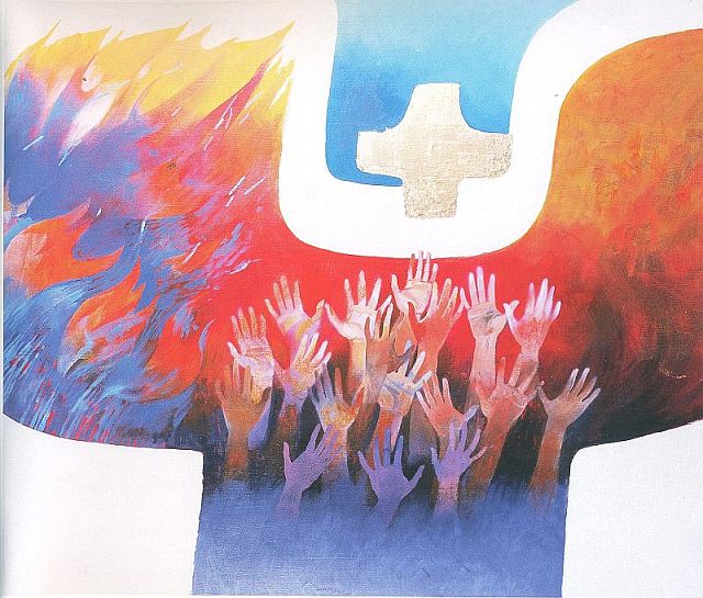 Arcabas Pentecost Ascension small a